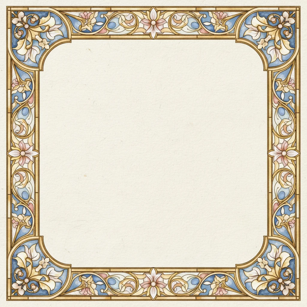 Chapel Window memorial invitation template