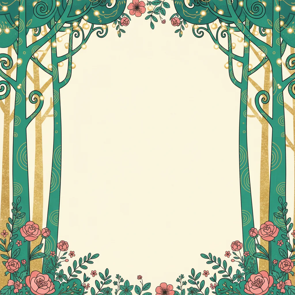 Enchanted Forest quinceanera invitation template