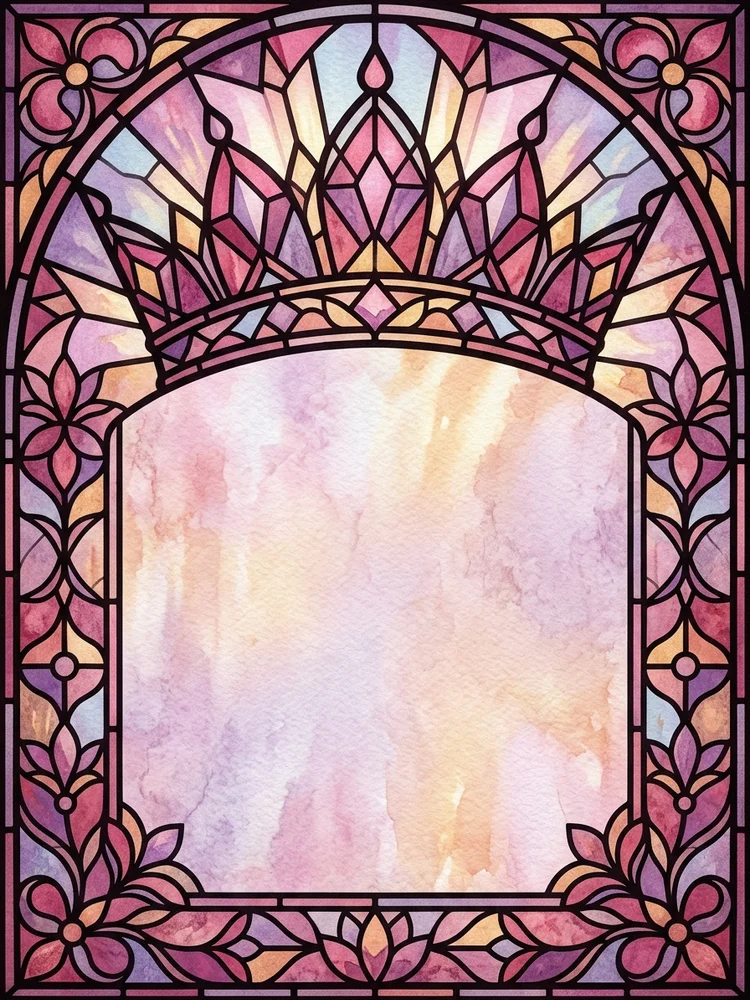 Stained Glass Corona — a free quinceanera invitation template on InviteDrop
