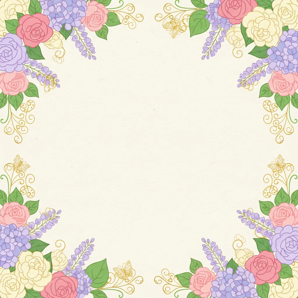 Garden Romance quinceanera invitation template