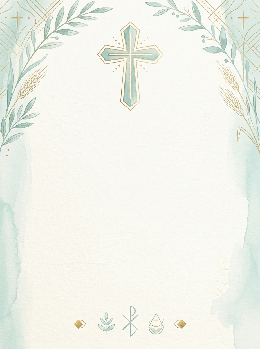 Confirmation Modern baptism invitation template