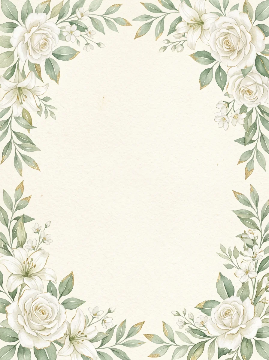 Blessing Garden baptism invitation template