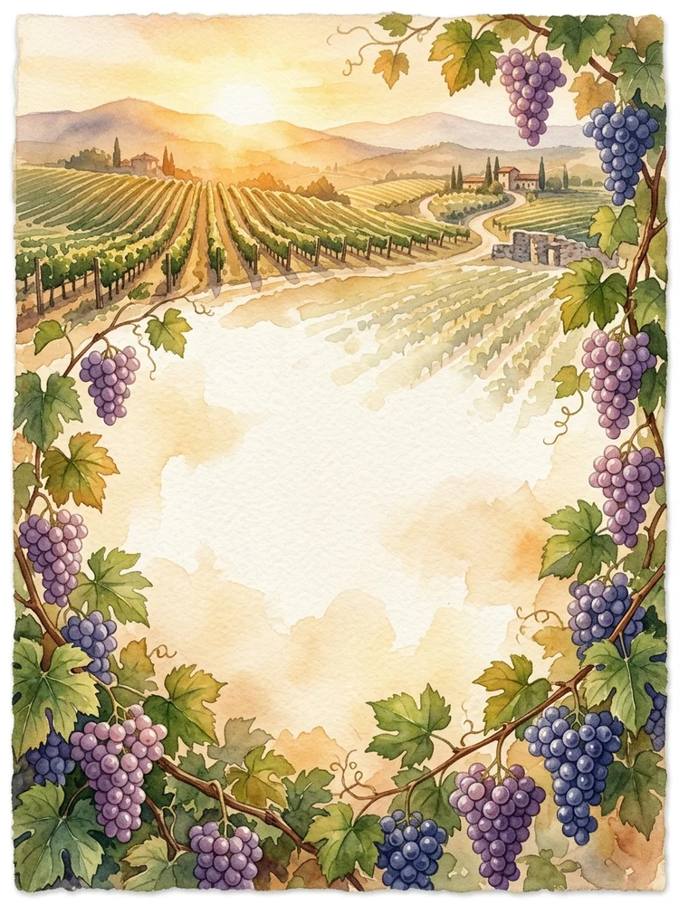 Watercolor Vineyard — a free retirement invitation template on InviteDrop