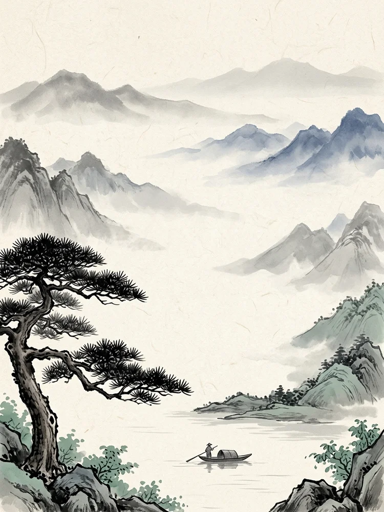 Shan Shui Horizon — a free retirement invitation template on InviteDrop