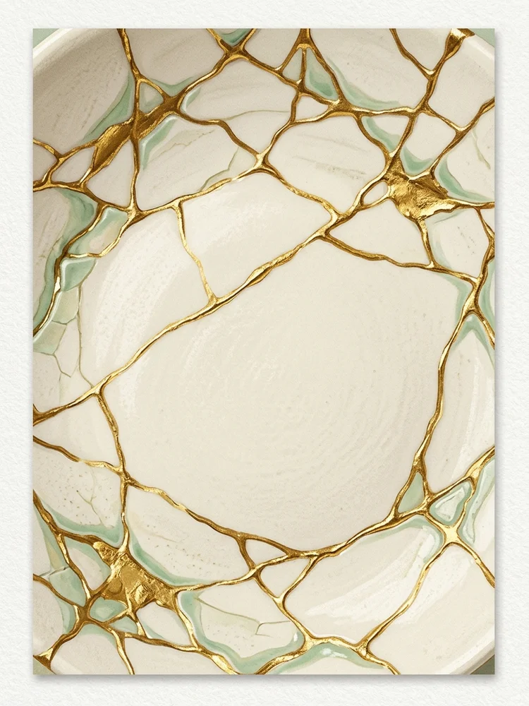 Kintsugi Legacy — a free retirement invitation template on InviteDrop