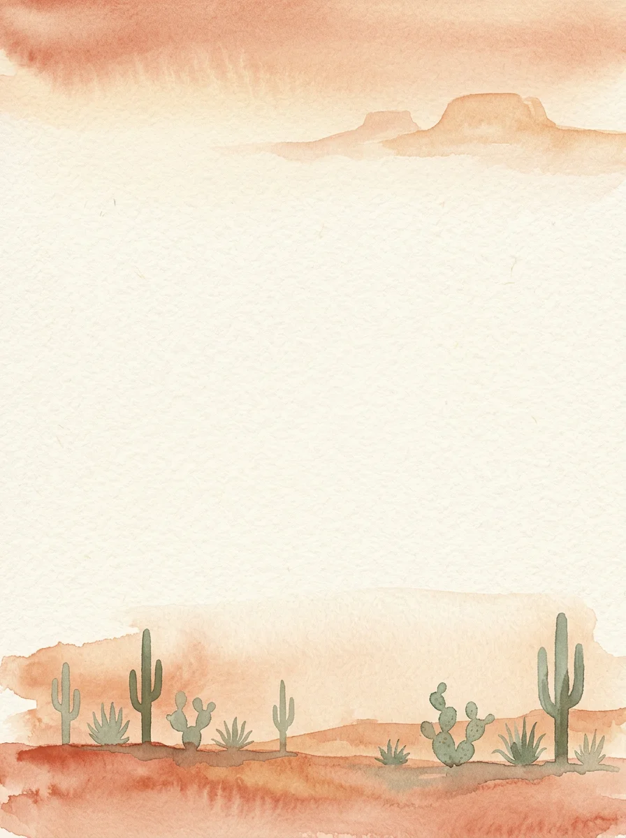 Desert Sunset — a free save the date invitation template on InviteDrop