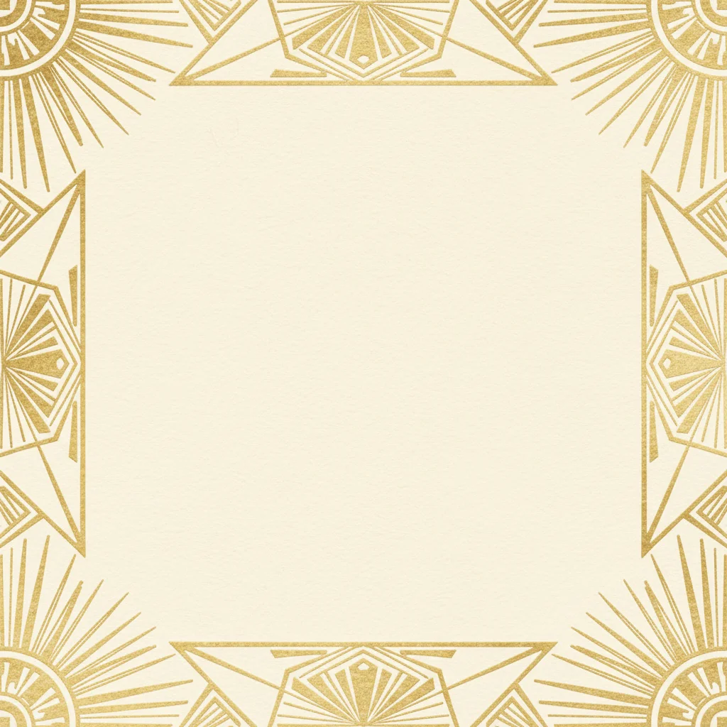 Art Deco Gold save the date invitation template