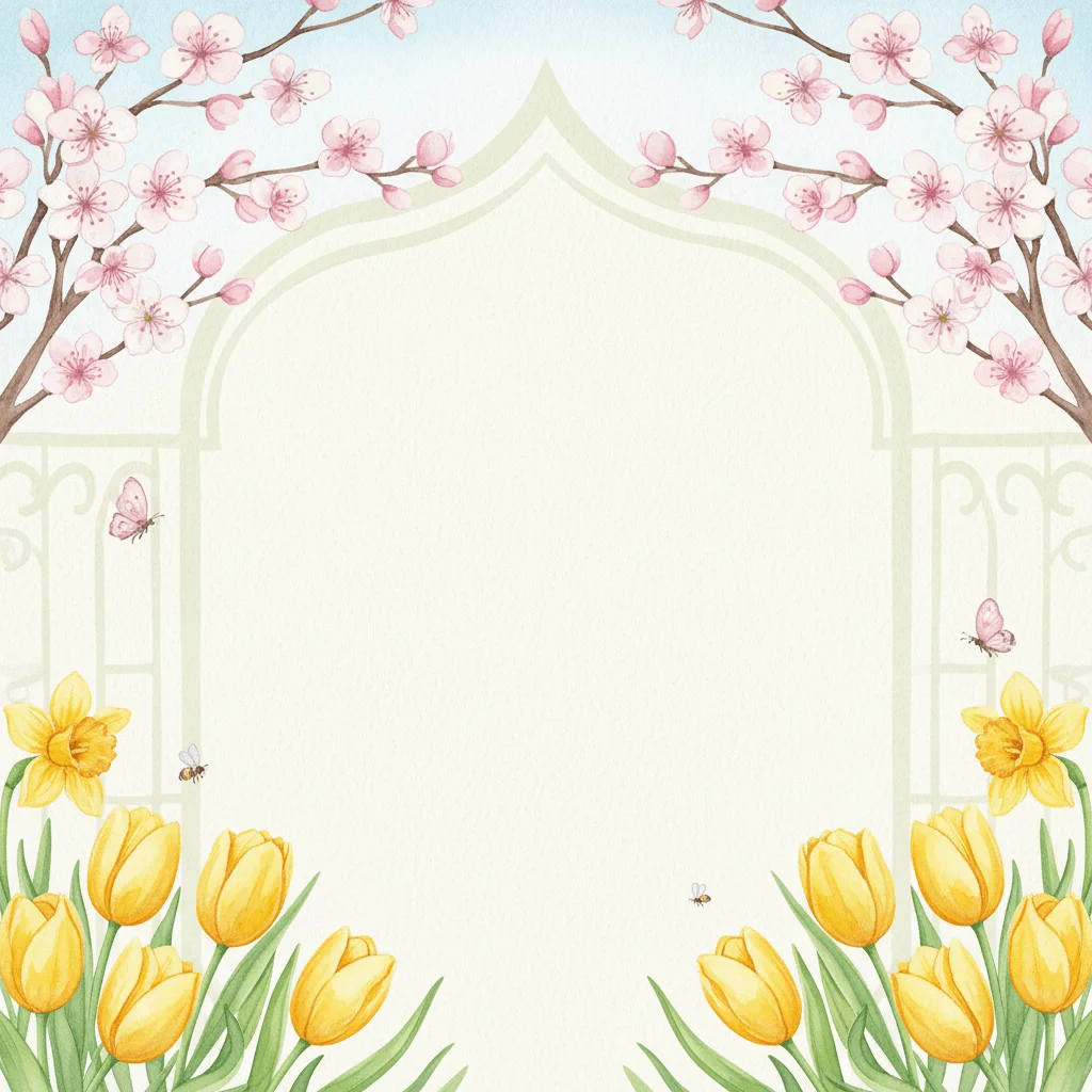 Spring Garden — a free save the date invitation template on InviteDrop