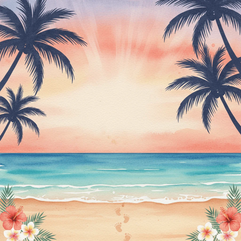 Beach Sunset — a free save the date invitation template on InviteDrop