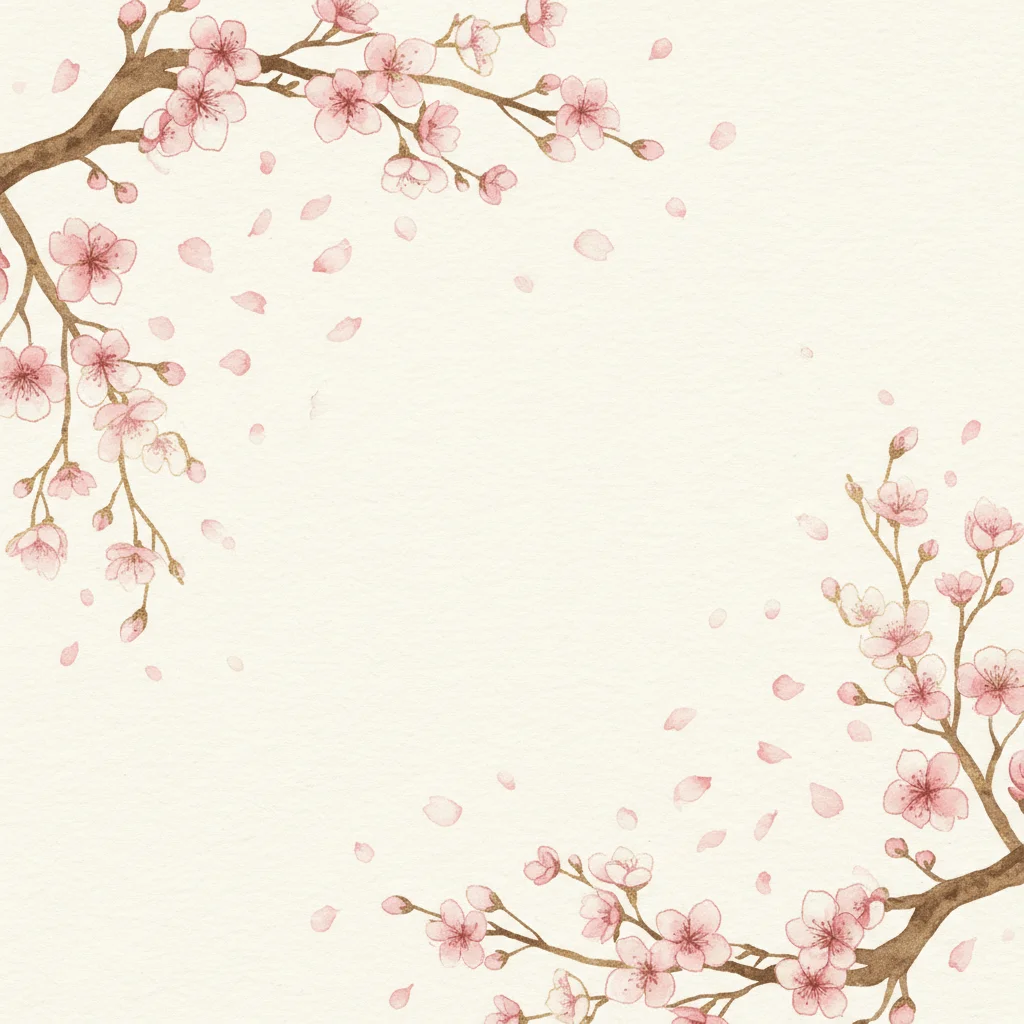 Cherry Blossom save the date invitation template