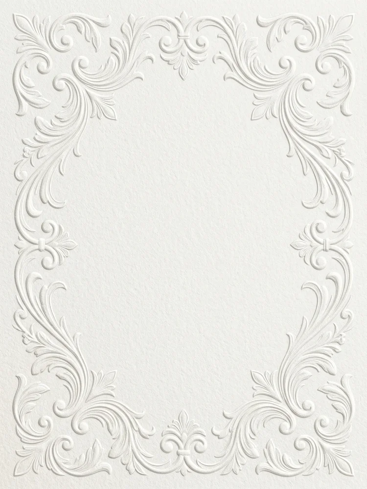 Embossed Frame — a free save the date invitation template on InviteDrop
