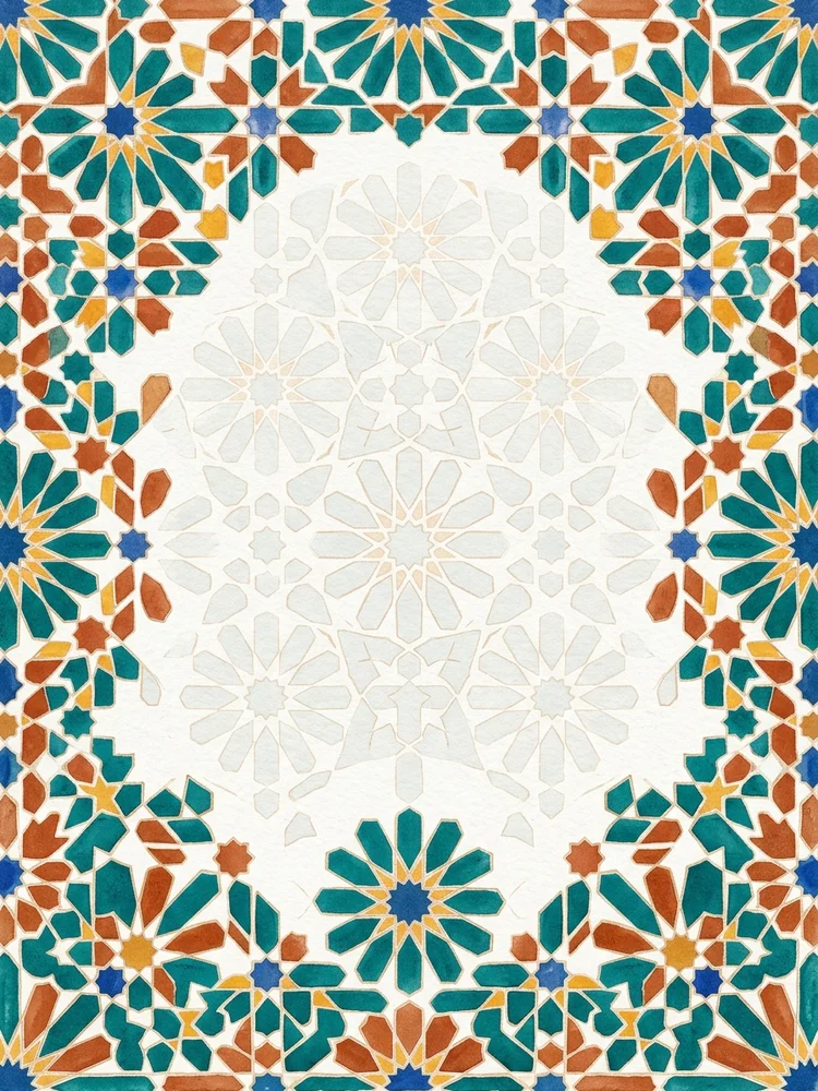 Moroccan Tile — a free save the date invitation template on InviteDrop
