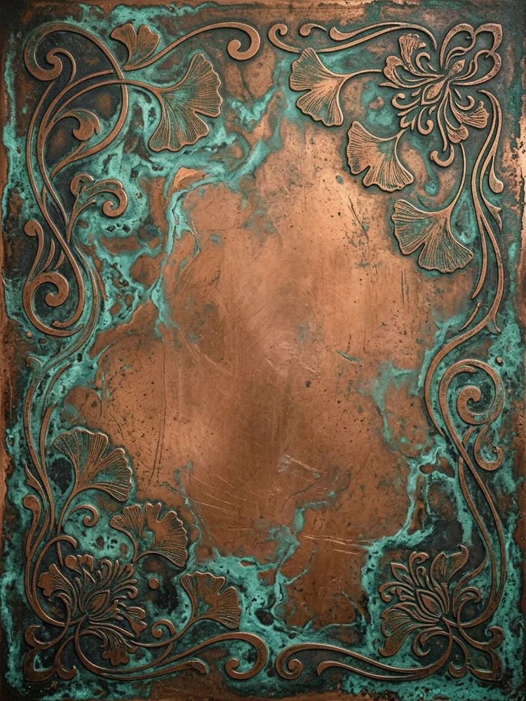 Verdigris Copper — a free save the date invitation template on InviteDrop