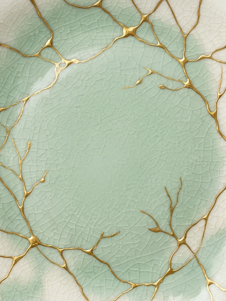 Kintsugi Bloom — a free save the date invitation template on InviteDrop