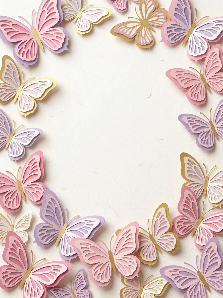 Paper Cut Butterflies — a free sweet 16 invitation template on InviteDrop