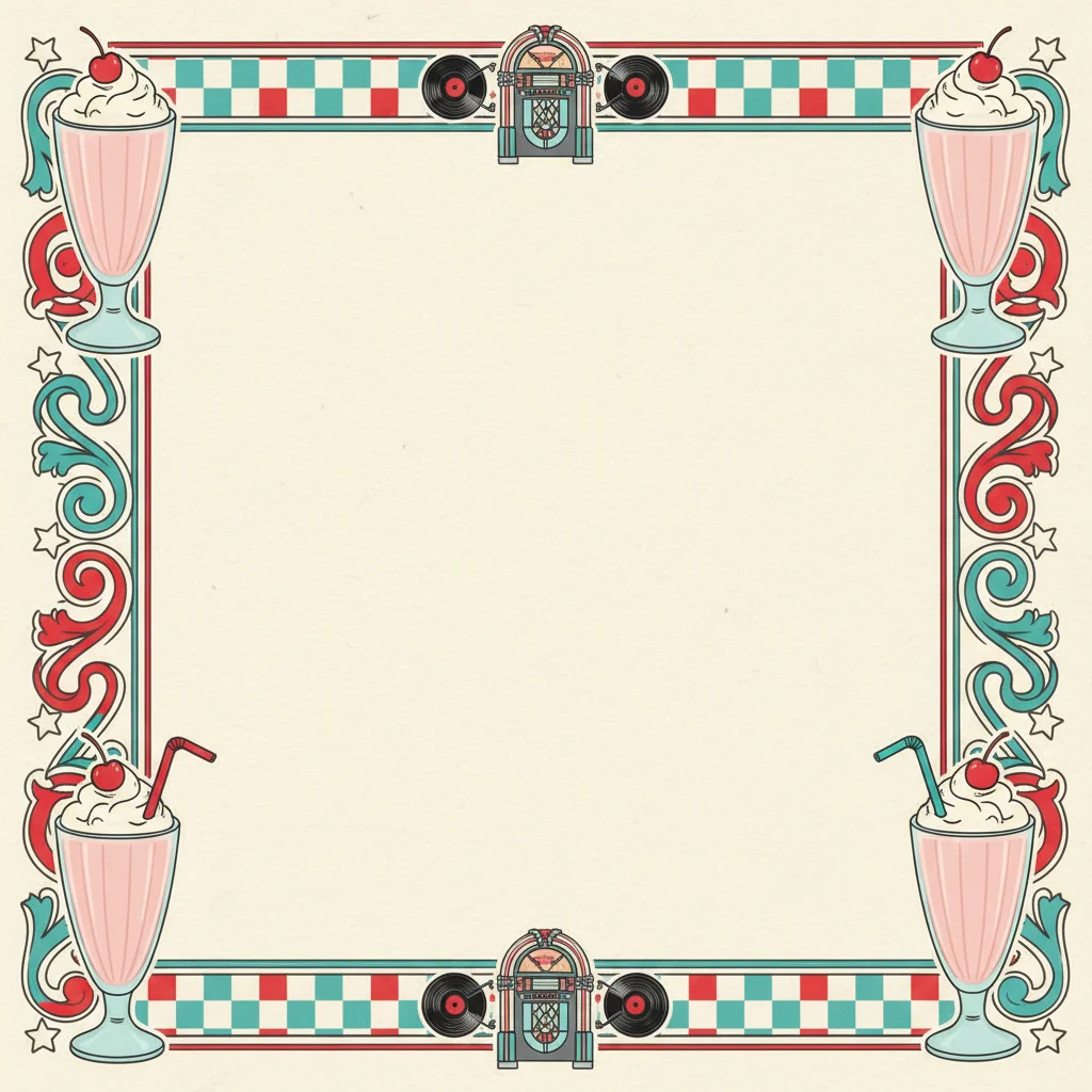 Retro Diner sweet 16 invitation template