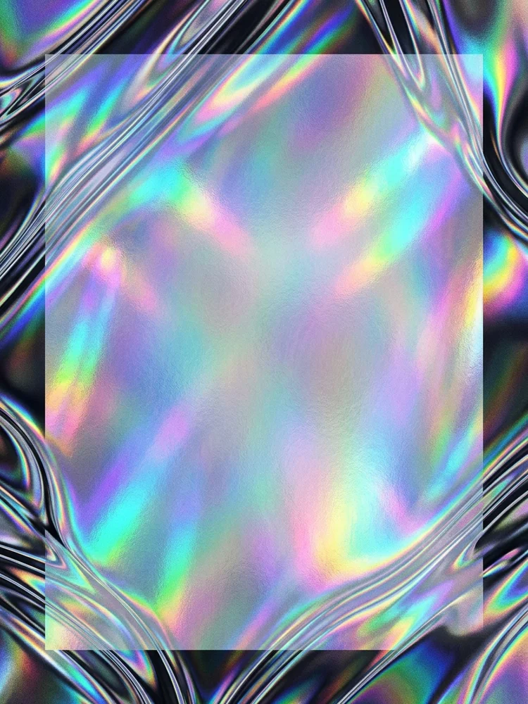 Holographic Chrome — a free birthday invitation template on InviteDrop