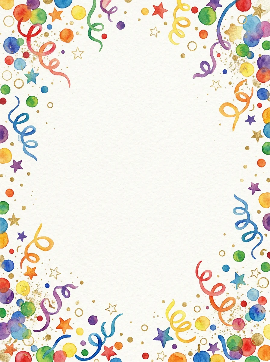 Confetti Bright Thanks thank you invitation template