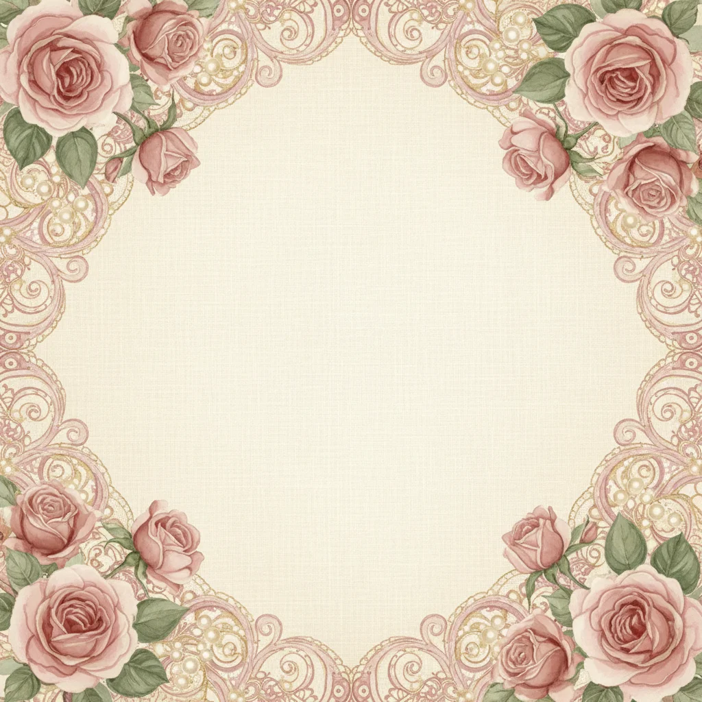 Vintage Floral thank you invitation template