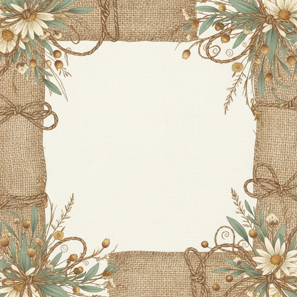 Rustic Burlap — a free thank you invitation template on InviteDrop