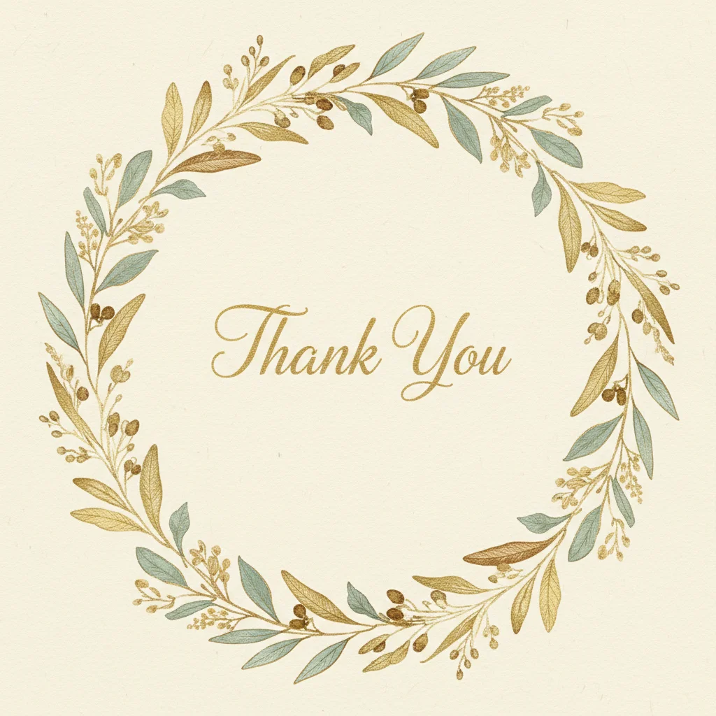 Gold Elegant Thank You thank you invitation template