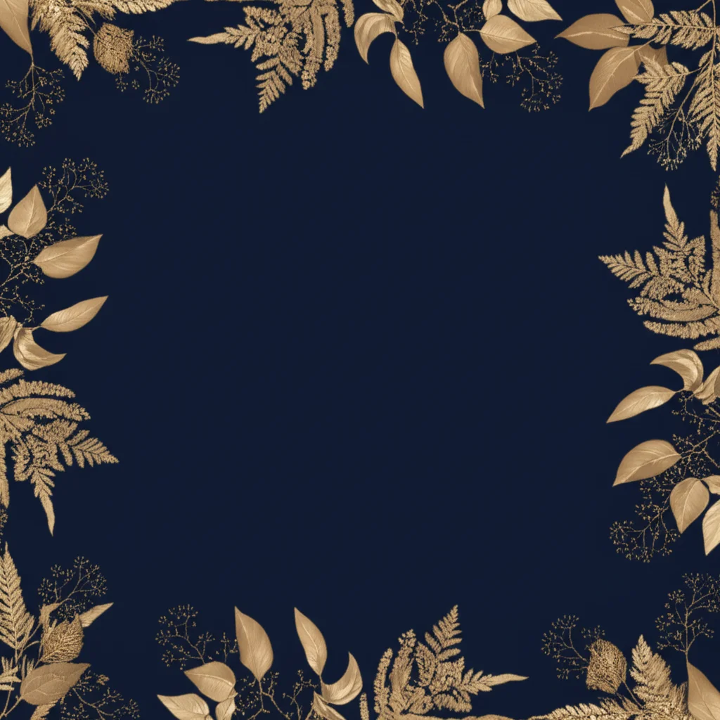 Navy Botanical Thank You thank you invitation template