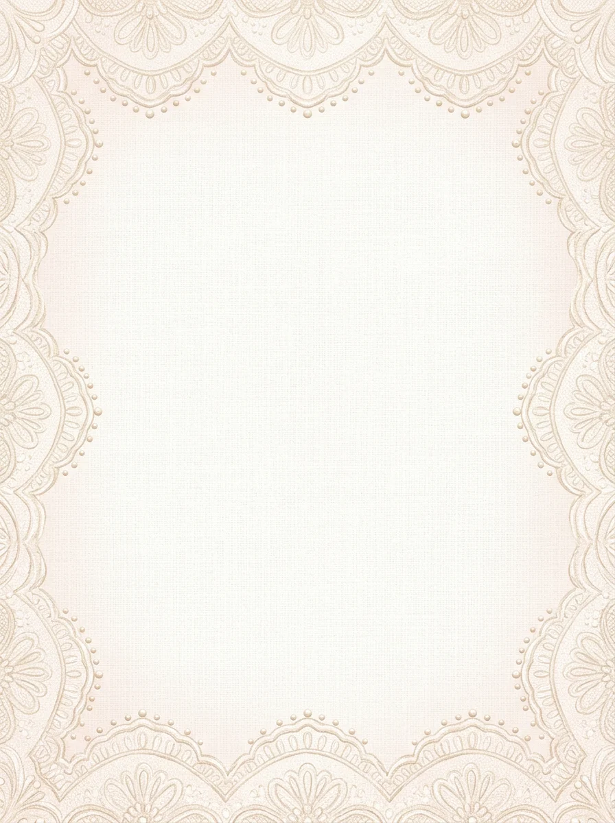 Pearl Lace Border — a free wedding invitation template on InviteDrop