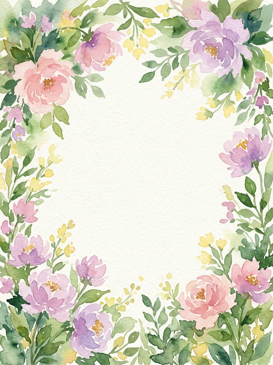 Garden Watercolor — a free wedding invitation template on InviteDrop