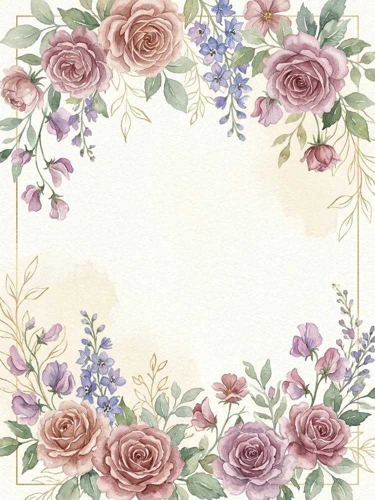 Dusty Rose Garden — a free wedding invitation template on InviteDrop