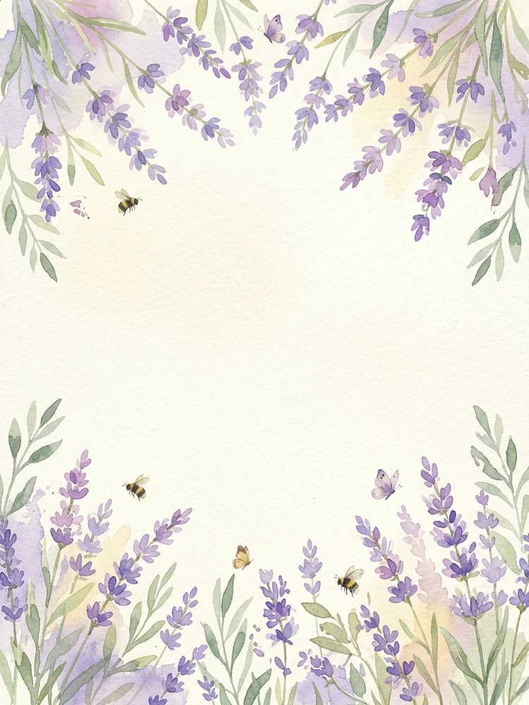 Lavender Fields — a free wedding invitation template on InviteDrop