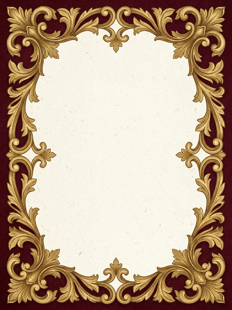 Baroque Frame — a free wedding invitation template on InviteDrop
