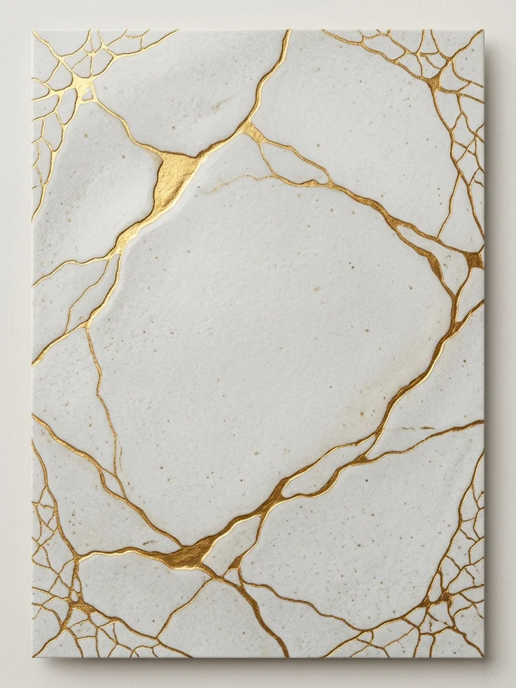Kintsugi Gold — a free wedding invitation template on InviteDrop