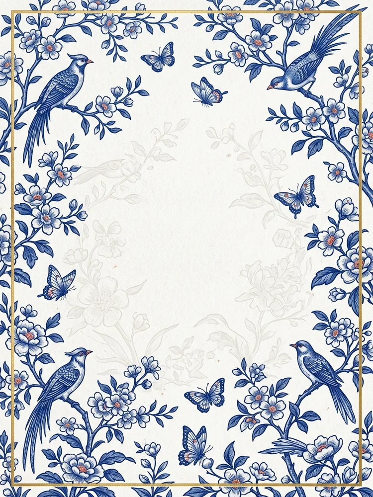 Chinoiserie Garden — a free wedding invitation template on InviteDrop