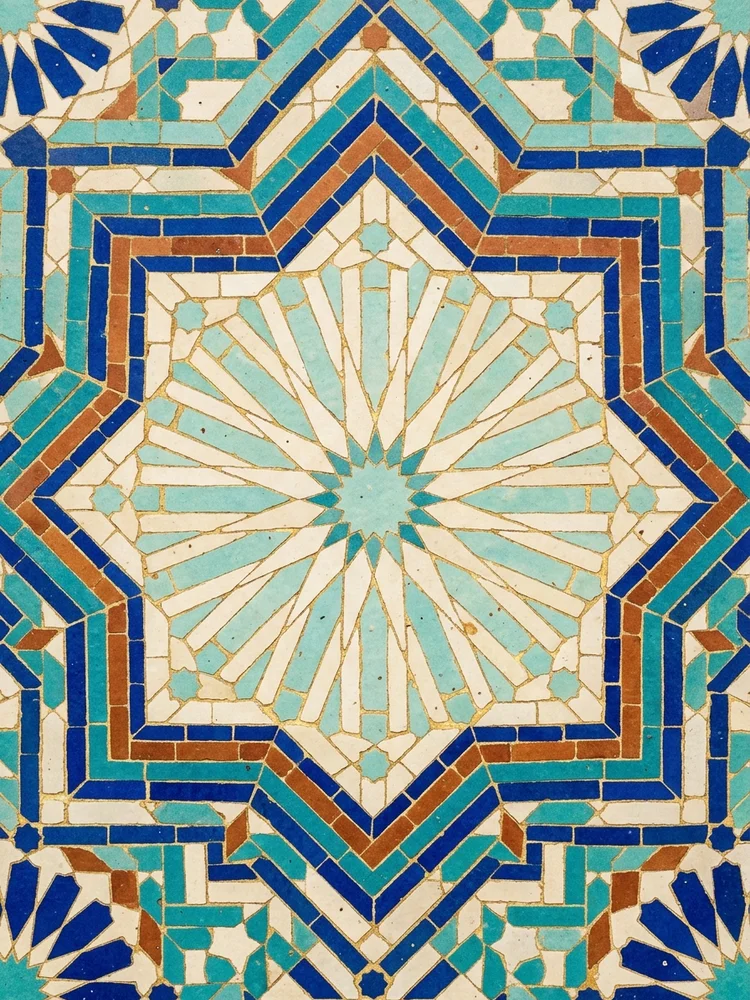 Zellige Mosaic — a free wedding invitation template on InviteDrop