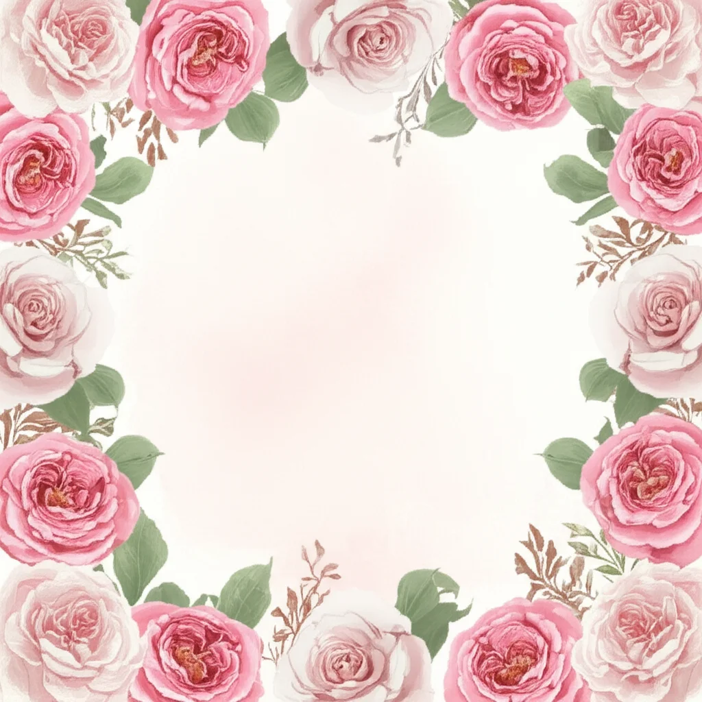 Dusty Rose Garden Wedding wedding invitation template
