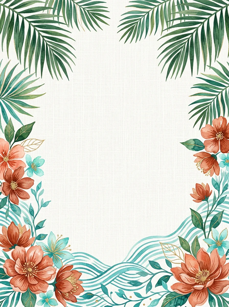 Farewell Tropical rehearsal dinner invitation template
