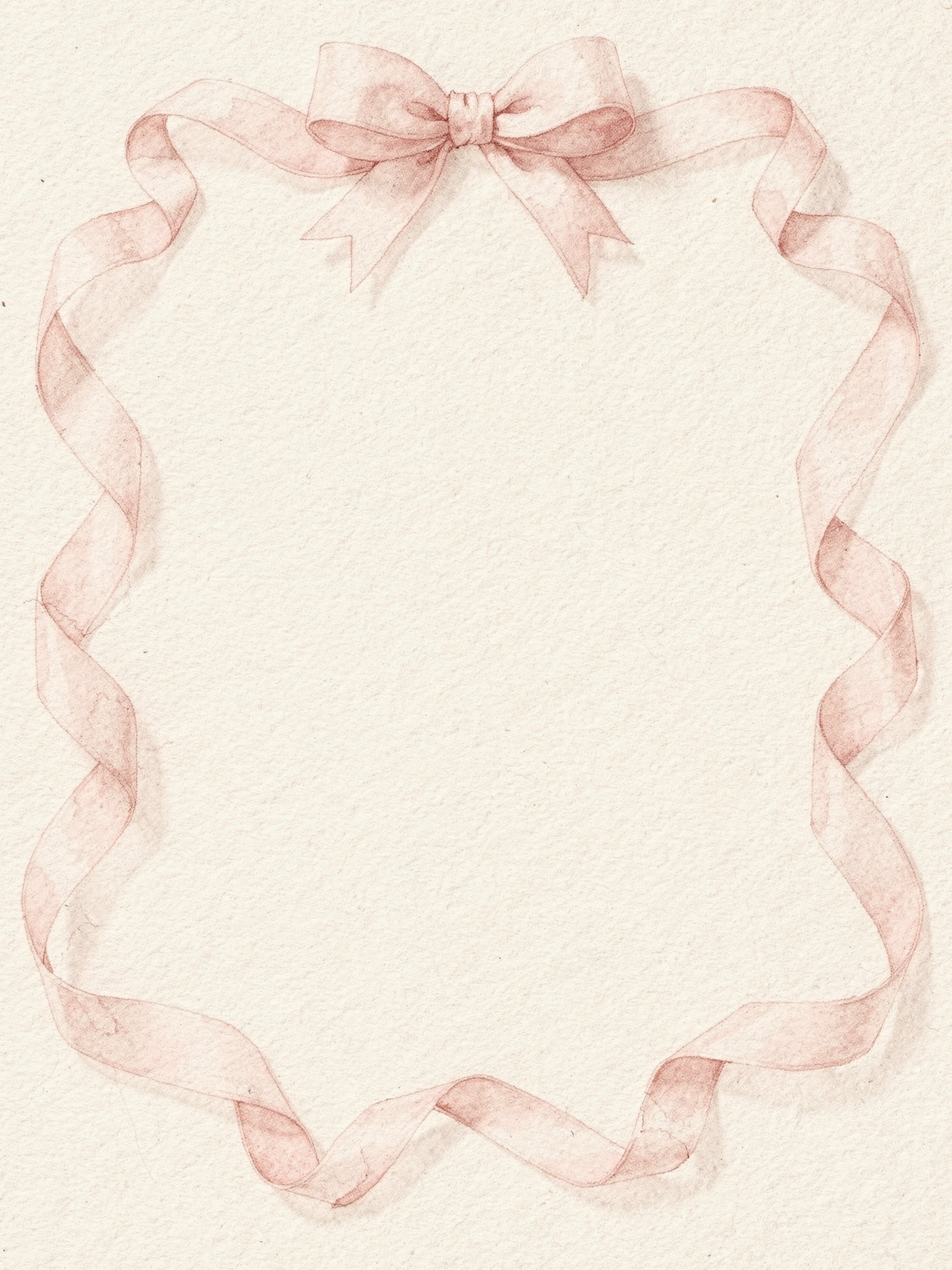 Blush Ribbon baby shower invitation template