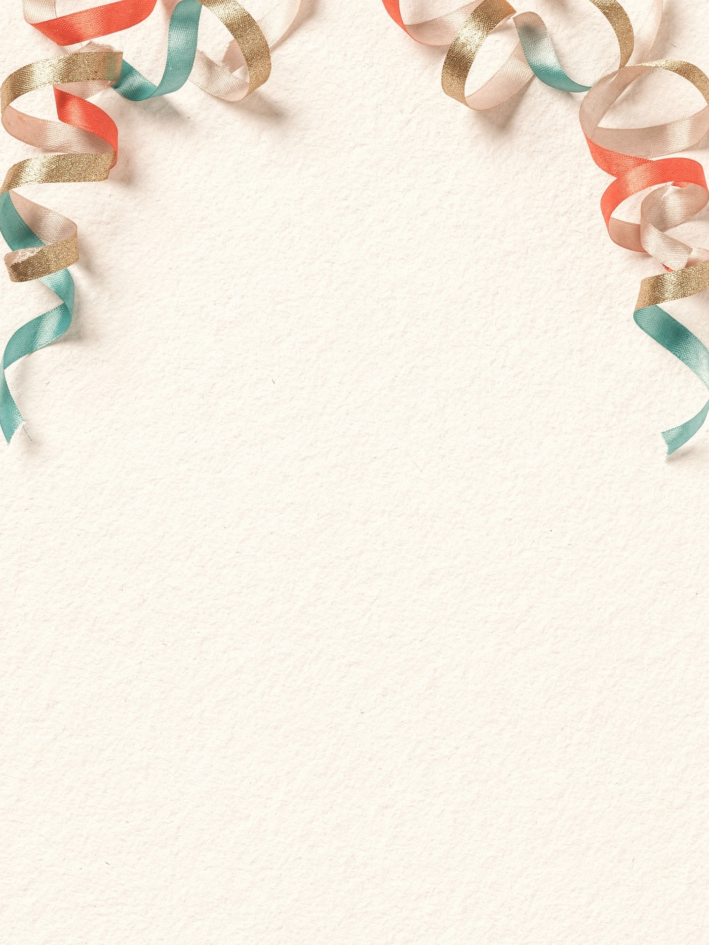 Streamers birthday invitation template
